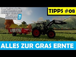 LS22 🚜 BEGINNER TIPS #08 🍂 EVERYTHING ABOUT GRASS HARVESTING 🍂 Work steps + technology in detail!