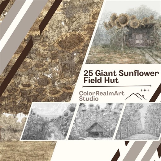 Sunflower Field Coloring Book | 25 Peaceful Countryside Pages (PDF) - Etsy UK