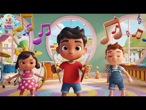 Seven Little Toy Music Cymbals Go Clash Clash Clash | Nursery Rhymes for Kids | Baby Songs