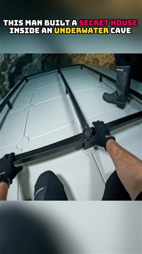 Build a house inside water #bushcraft #underwaterhouse #cavehouse #camping