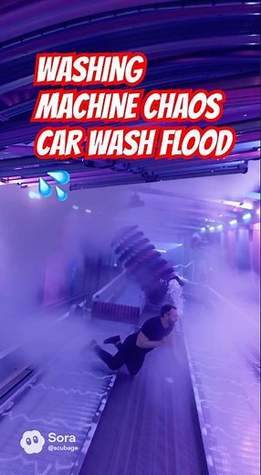 Car Wash Tunnel Turns Into a Washing Machine 😱 Man Tossed Around Underwater #CaughtOnCamera