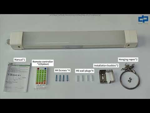 What components are included with the LED Batten Lights?|led batten Fixture Unboxing Video -L