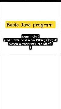 Basic Java program