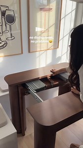 8.8K views · 34 reactions | Small Space Dining: Extendable Table for Every Occasion Discover how this versatile extendable table transforms a coffee nook into a dining space perfect for hosting! Ideal for small or multipurpose spaces, it comfortably seats six but can extend to fit up to 12. A dedicated dining area makes all the difference! #extendabletable #smallspacesolutions #multipurposedesign #homedecor #interiordesign Credits to: @wonhaus | ClockCanvas | Facebook