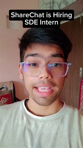 Harsh Shukla on Instagram: "ShareChat Hiring for SDE Intern 💻🚀 Comment "share" to get all the details and direct referral link. 📌 Eligible batch: 2026 pass-outs 📍 Location: Bengaluru 💰 Stipend: ₹ 50k/month ⏳ Duration: 6 months Follow for more job postings. [Job, Tech, Engineering, Hiring, ShareChat, Software Engineering, Developer, Internship, SDE Intern, Fresher Jobs, Campus Hiring, 2025 2026 Hiring, IT Jobs, Job Search, Referral, Opportunities, Computer 