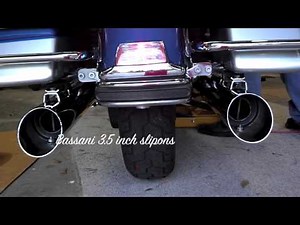 Bassani 3.5 Inch Slipons on a Harley-Davidson Road King