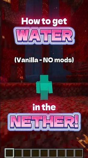 How to get Water in the Nether! 💧 #minecraft