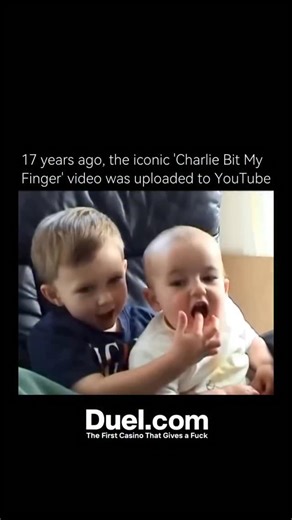 History content 24/7 on Instagram: "“Charlie Bit My Finger” is a 2007 viral video showing baby Charlie Davies-Carr biting his brother Harry’s finger. It became one of YouTube’s earliest viral sensations, amassing over 887 million views."