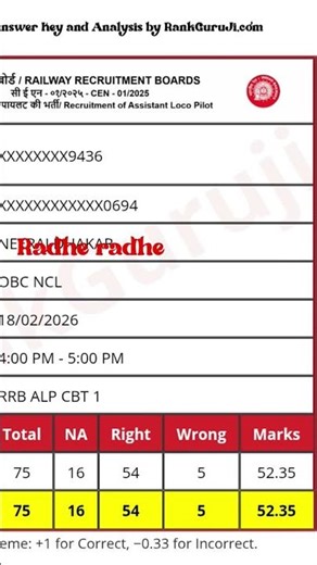 Alp cbt 1 answer key out 🎉😉🎉🎉#motivation #alp #khansir #love #testseries #backbenchers #ptcbtest