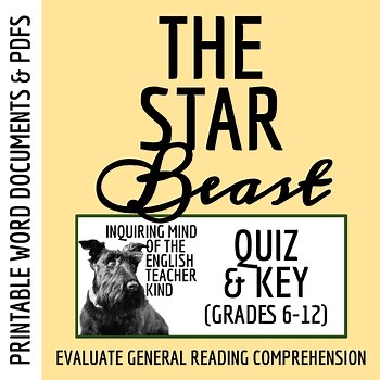"The Star Beast" by Nicholas Stuart Gray Quiz and Answer Key (Short Story)