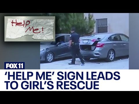 New video shows moment after alleged kidnapping of girl holding ‘help me’ sign comes to dramatic end