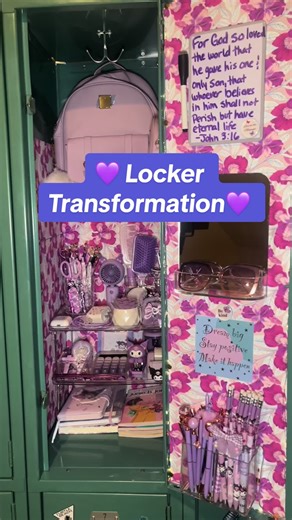 Cute School Locker Transformation with Kuromi Inspiration