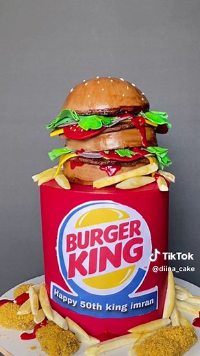 Creating a Delicious Burger King-Themed Cake Design