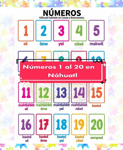 Números del 1 al 20 en Náhuatl