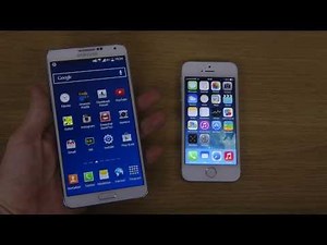 Samsung Galaxy Note 3 Android 4.4 KitKat vs. iPhone 5S iOS 7.1 Final - Which Is Faster?
