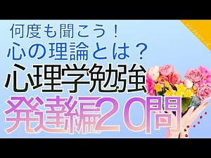 心理学検定学習一問一答 発達編