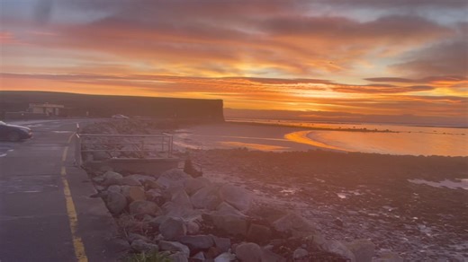 What a wonderful world. Sunrise over Galway Bay this morning. Have a beautiful day! ☀️ | Galway Today