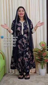 SC4885-CASUAL WEAR COTTON FABRIC PRINT WORKED ANARKALI CUTTING CHURIDHAR SET