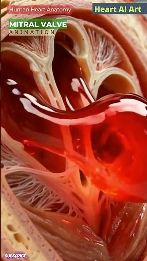 Illustration of Mitral Valves Animation | Cardiac Anatomy | Heart AI Art | 04