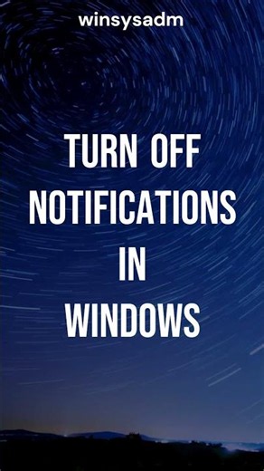 How to turn off Windows notifications. #windows #notifications #settings #windowstips #PCTips