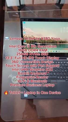 🔥 Lenovo ThinkPad X380 Yoga | i5 8th Gen | 16GB RAM | Touch & Pen | 360° Convertible