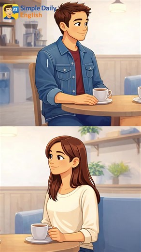 Simple English Conversation Practice at the Café