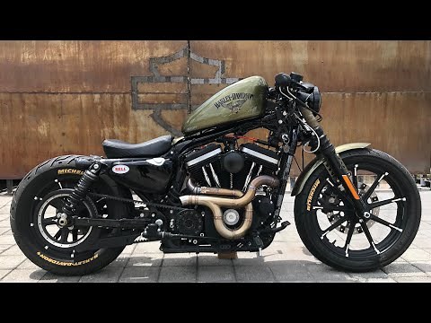 Harley Davidson Iron 883 kinetic "the coil" exhaust (pure sound)