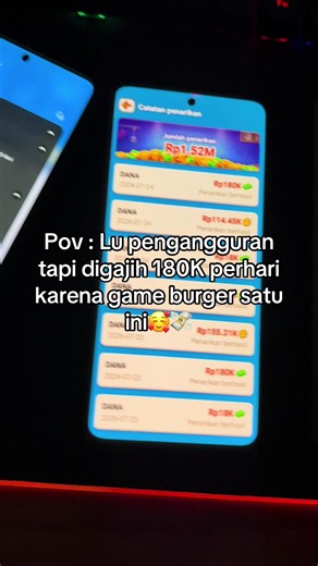 Tiap hari digajih dari game freelance burger? 🥰💸 #gamecuan #gamefreelance2026 #gamecuan2026 #aplikasipenghasiluang #gamepenghasiluang