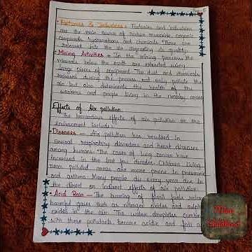 Assignment on environmental pollution.|#environmentalstudies|