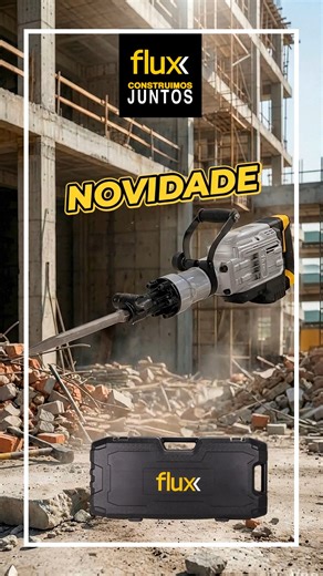FLUX PORTUGAL on Instagram: "🆕 NOVIDADE FLUX 🆕 🏗️ Martelo Demolidor FLUX 1700W | 75J Não é só quebrar. É abrir caminho. ✔️ 1700W de alta performance ✔️ 75 Joules de energia de impacto ✔️ Sistema SDS-Hex — trocas rápidas e seguras ✔️ Design ergonómico que reduz o esforço ✔️ Mala de transporte + kit completo Mais impacto no material. Menos desgaste no operador. 👉 Já disponível nos nossos revendedores. #NovidadesFlux 🆕 #ConstruimosJuntos 💪 #Flux #FluxPower #ProfissionaisFlux #EquipamentosFlux