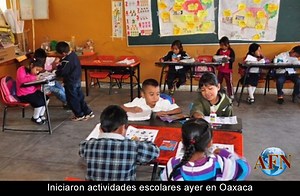 Iniciaron actividades escolares ayer en Oaxaca