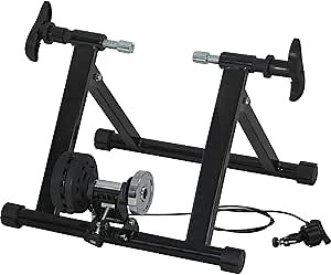 FDW Magnetic Bike Trainer Stand for Indoor Riding, Steel Bicycle Exercise Training Stand with Noise Reduction Wheel,Stationary Bike Resistance Trainer for Road & Mountain Bikes