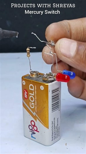 DIY 🔌 Level Finder with Mercury Switch ⚡ #schoolproject #ideas #hacks #simple #experiment #diy