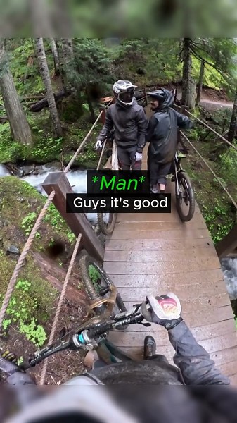 Angry man goes crazy on chill bikers.