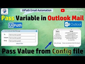 Pass Value from Config to Outlook Mail Activity in UiPath | Pass Variable in Email Activity | UiPath