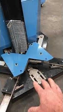 HVAC/Sheetmetal Corner TDF / TDC Auto Insert Machine. Steelmaster Model: CM-1, Comprising Infeed