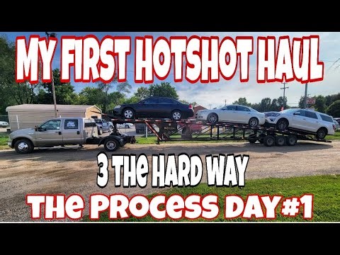 Hotshot Car Hauling! My First Load Day#1