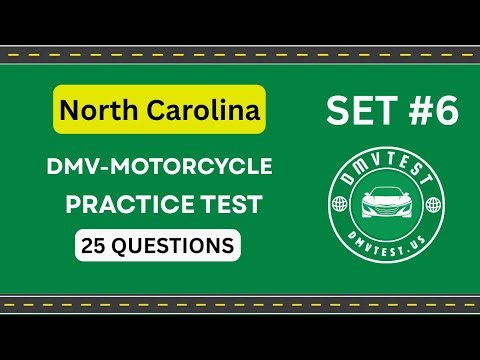 North Carolina DMV Motorcycle Test 2025 | 25 Real Practice Questions | DMV Test 2025 Set #6