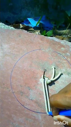 Learn_How draw a Circle⭕ using rope🧶,#rope,#idea,#shorts