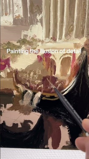 Painting the illusion of detail #oilpainting #art #rome