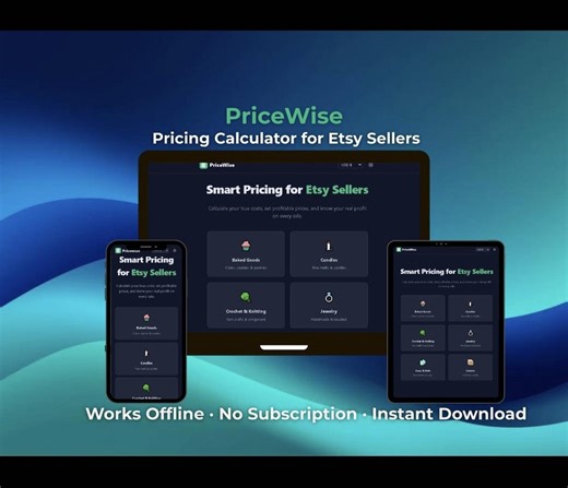 Etsy Pricing Calculator App for Handmade Sellers, Product Cost & Profit Tool, Fee Calculator, Digital Download - Etsy UK