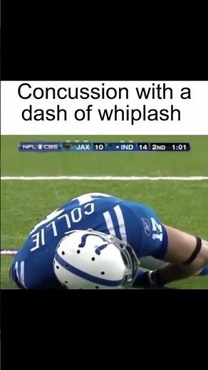 Austin Collie suffers a concussion while playing the Jacksonville Jaguars #shorts