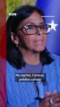 O momento em que terremotos sacodem a Venezuela provocando destruição