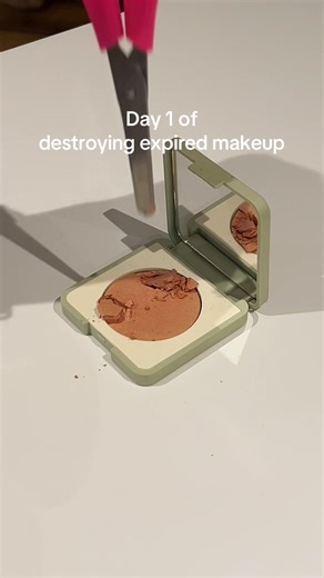 Destroying Expired Makeup: Day 1 of the Challenge