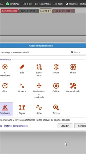Movimiento de PLATAFORMAS sin programar en Construct 3 #tutorial