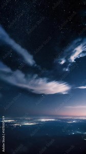 Time lapse of stars moving across the night sky, space astrophotography