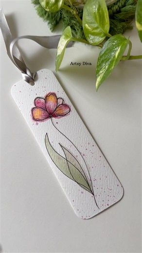 Bookmark 🔖 #art #flowers #diy #drawing #painting #satisfying #shorts