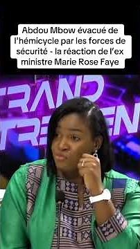 The reaction of former minister Marie Rose Faye