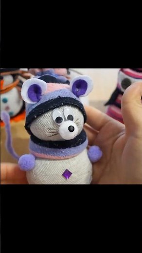Socken Maus basteln 🐭 How to make a sock mouse DIY 🐁 no-sew sock mouse