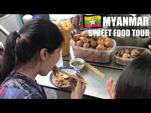 🇲🇲 Myanmar Street Food Tour at Hledan Street Yangon